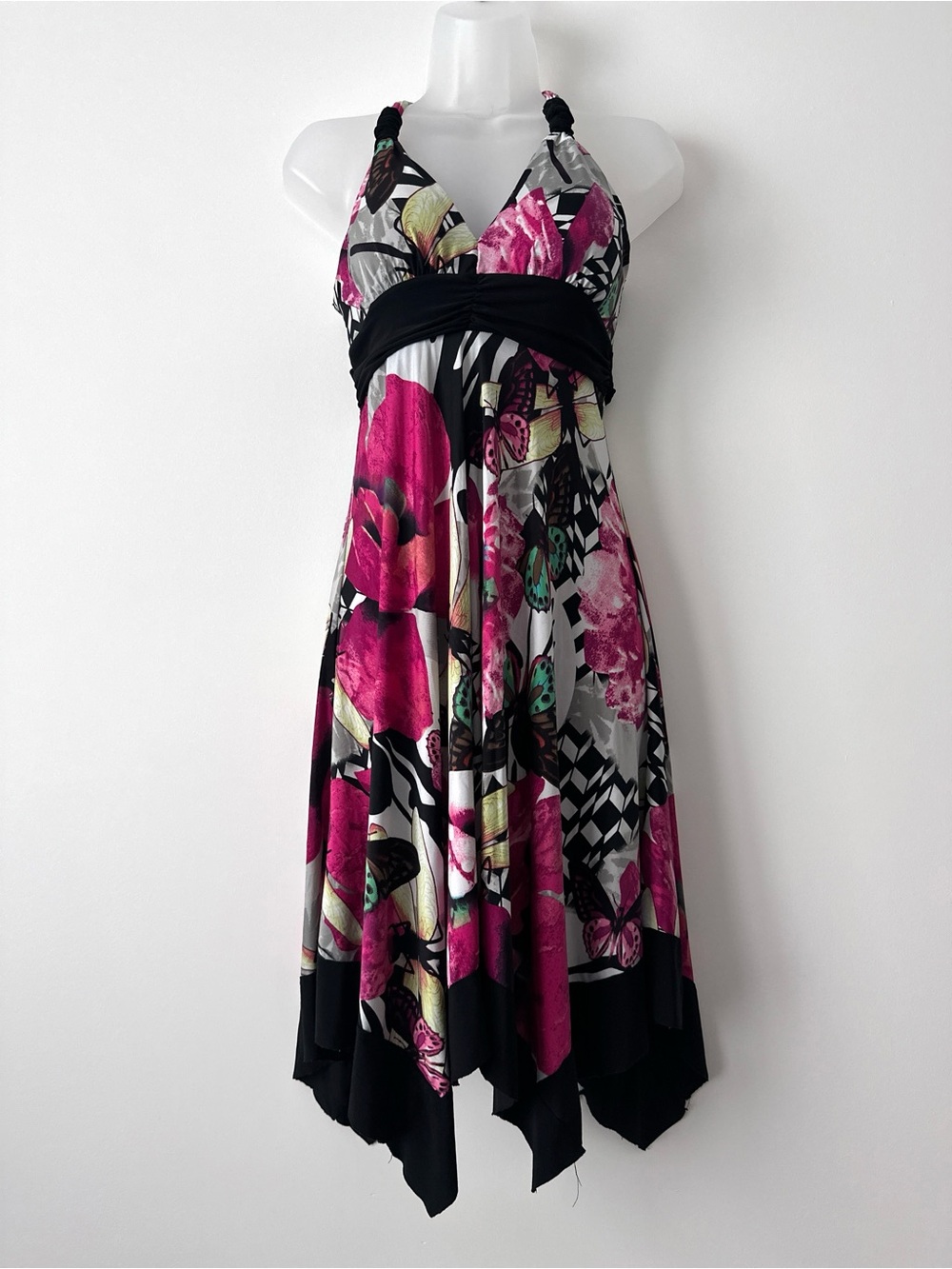 y2k butterfly floral babydoll dress